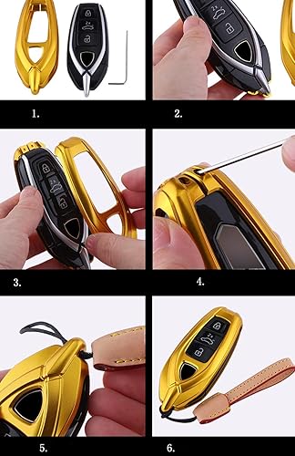 Miniatura 7 de Funda protectora de aleación de aluminio para llavero compatible con Lamborghini URUS 2021-2022