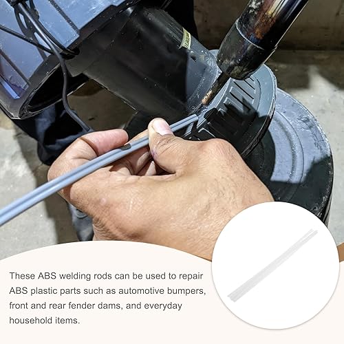Miniatura 4 de MECCANIXITY Varillas de soldadura de plástico de 20 pulgadas, varillas redondas de doble hebra, varillas de soldadura ABS para soldador de plástico,