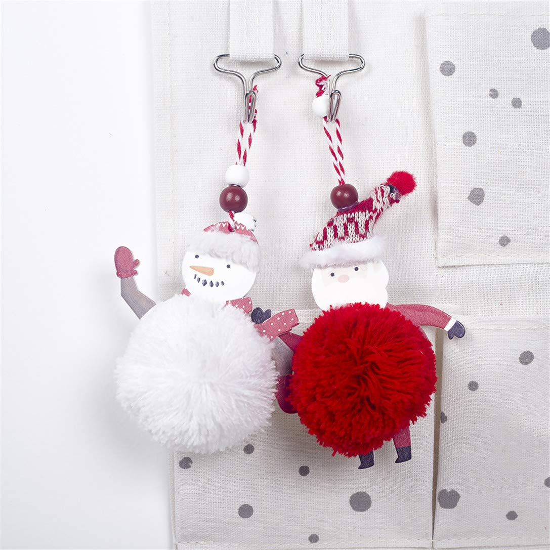 Décorations De Voiture Mignonnes Pour Noël - Bonhomme De Neige Et Père Noël En Silicone Suspendu