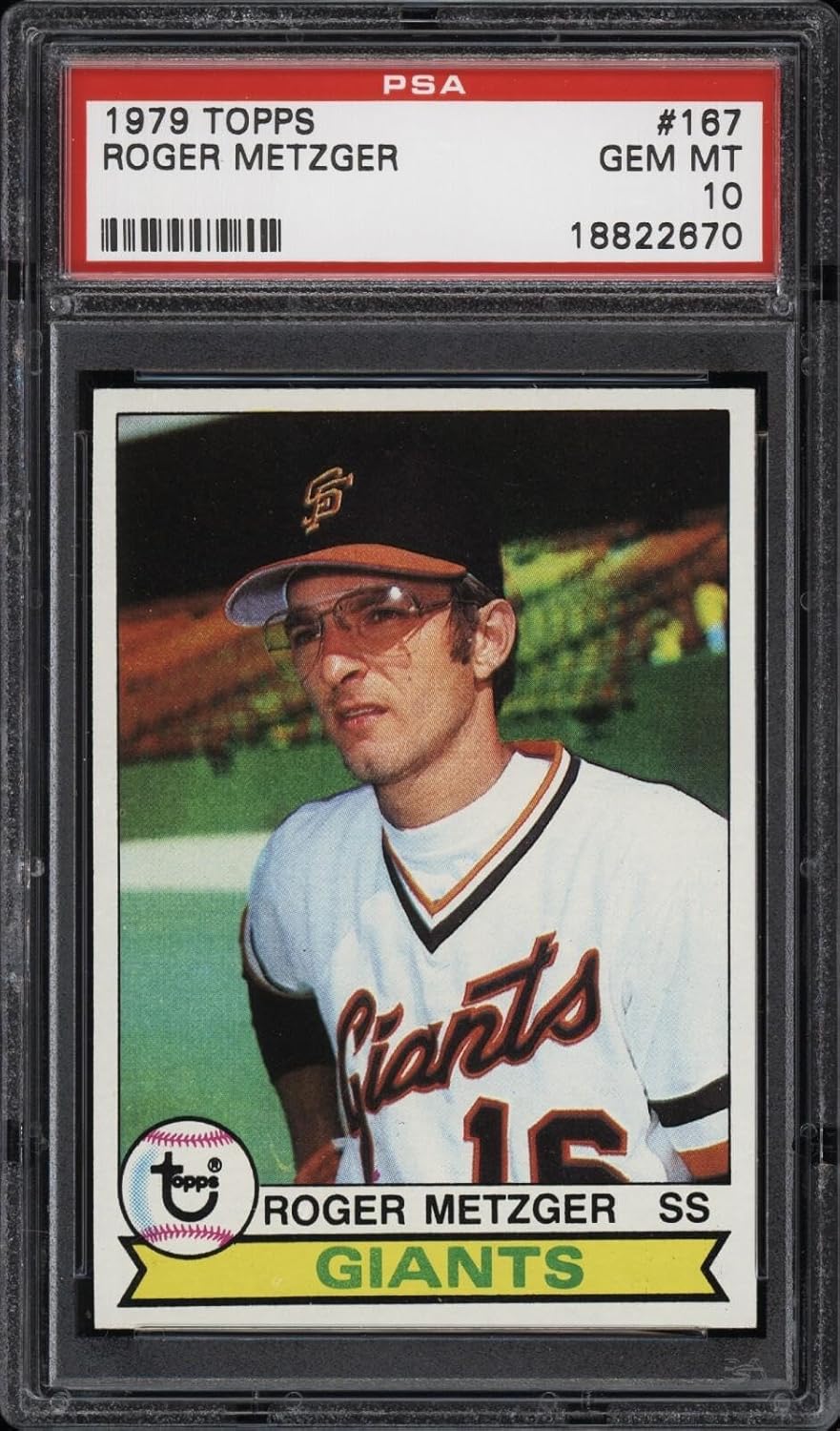 1979 Topps #167 Roger Metzger - Giants - PSA 10-18822670 - Baseball Card - Slabbed Baseball Cards