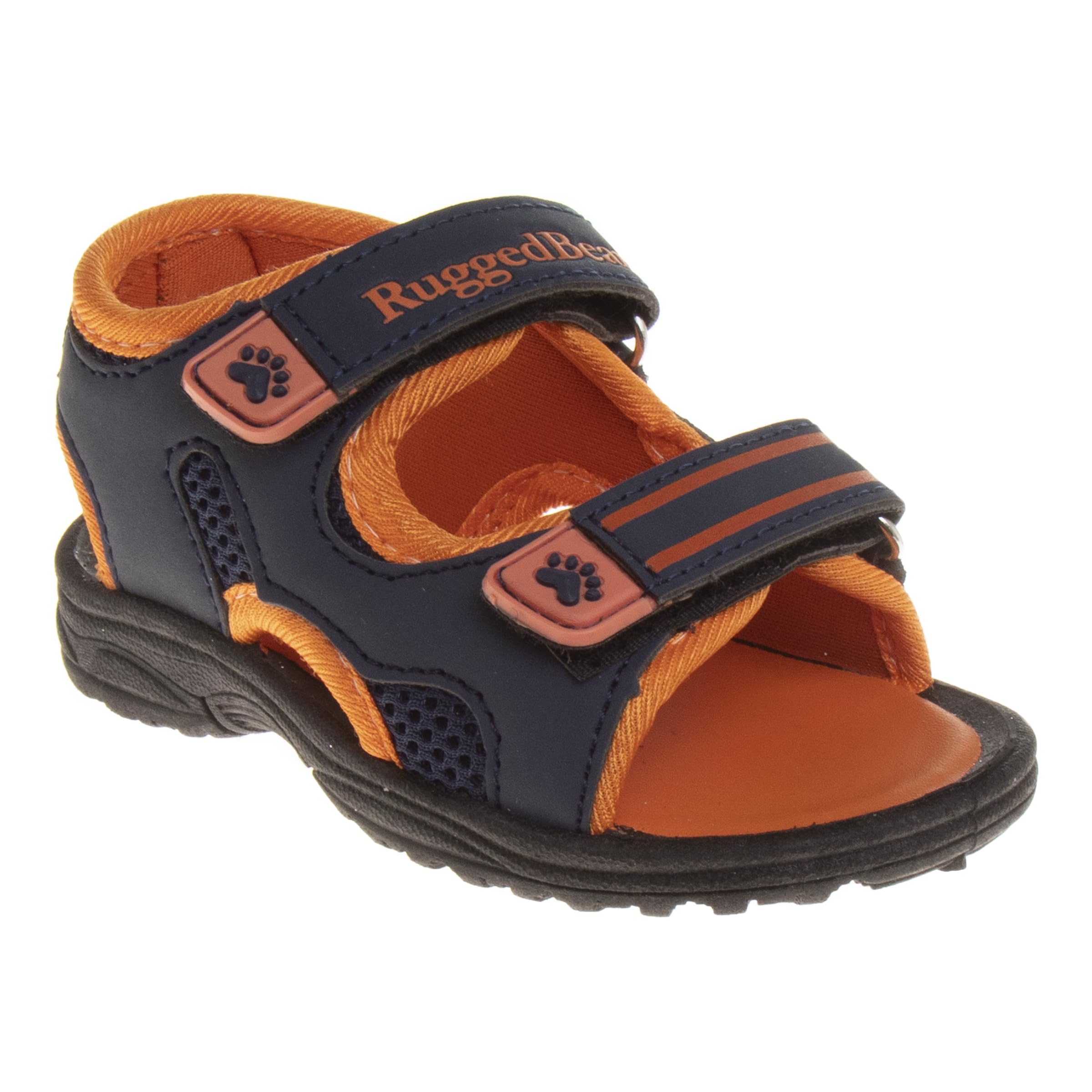 Rugged Bear Kids Boys Girls Open-Toe Outdoor Sport Water Sandals - beach pool slide adjustable strap shoes athletic summer (Toddler/Little Kid/Big Kid)