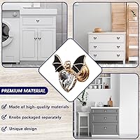 Vista 4 de 4 pomos creativos de murciélago de cristal para tirar, manija de armario, puerta, muebles, vestidor, cocina, armario, manijas de un solo agujero