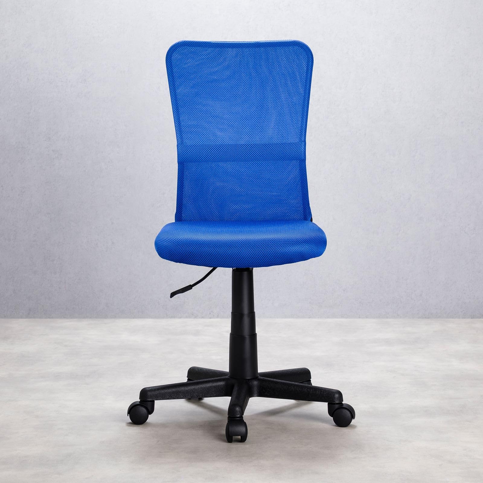 Sedia Girevole Da Ufficio IDIMEX TODI - Blu Con Schienale In Rete Traspirante - Regolabile In Altezza E Basculante - Portata 100 Kg