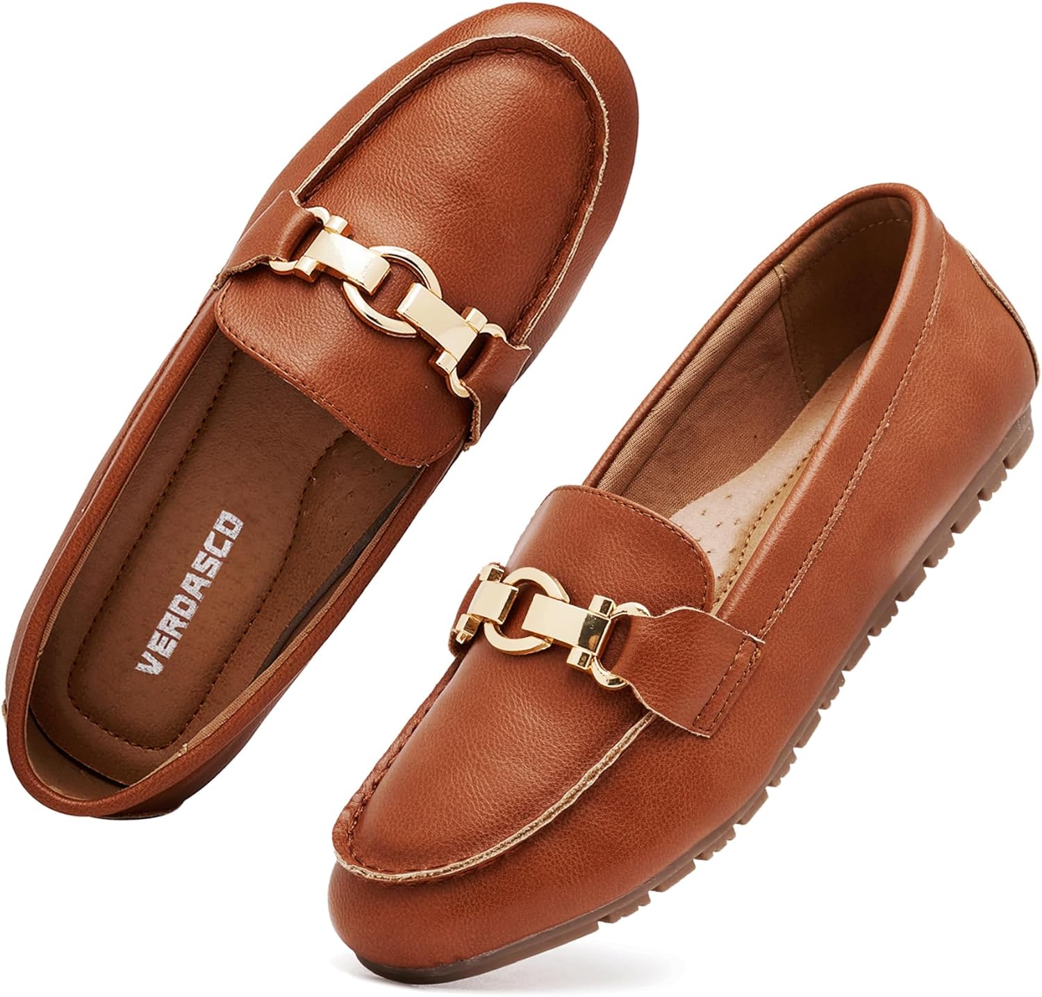 VERDASCO Women's Loafers Comfort Slip-Ons Flat Work Shoes Casual Moccasins Penny Loafers Lady Dress Shoes - Image 3