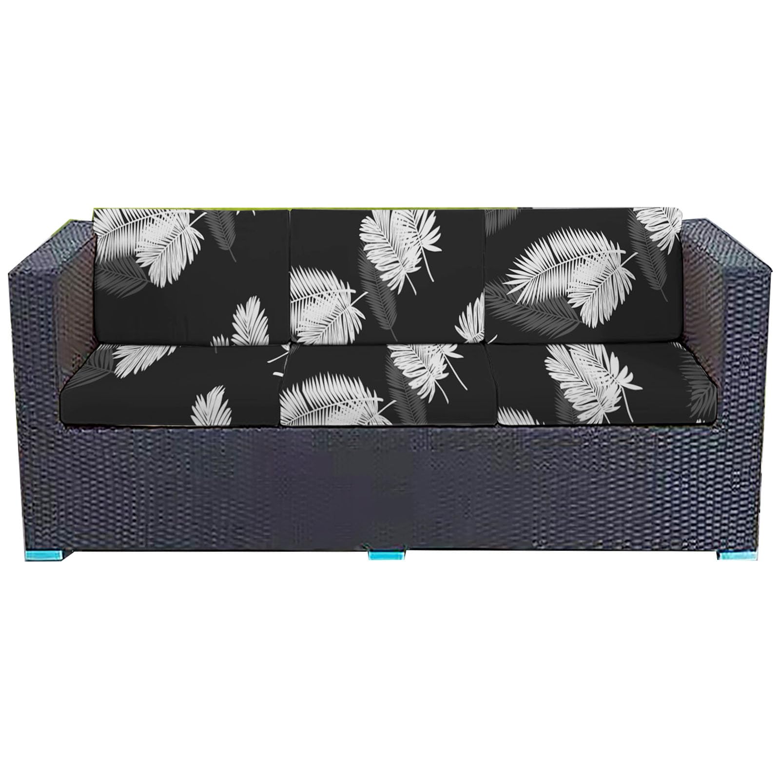 Patio Cushion Covers Stretch Outdoor Couch Cover Replacement Cushions for Outdoor Furniture Patio Furniture Covers for Pets Sofa Cover Washable 4 6 8Pcs (Cover Only)