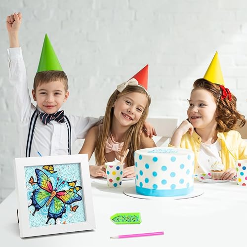Miniatura 7 de Libfx Kits de arte de diamantes para niños con marco de arte de diamantes para niñas, niños, principiantes, artes y manualidades de 8 a 12 años,
