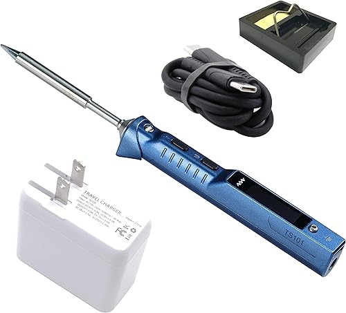 Original Blue TS101 Electrónica Estación de Soldador Kit USB Tipo C Power Portátil Temperatura Ajustable OLED Herramienta de Soldadura TS100