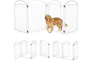 Full Metal Freestanding Outdoor Gates for Yard, Wire Dog Gates for Openings and Doorways