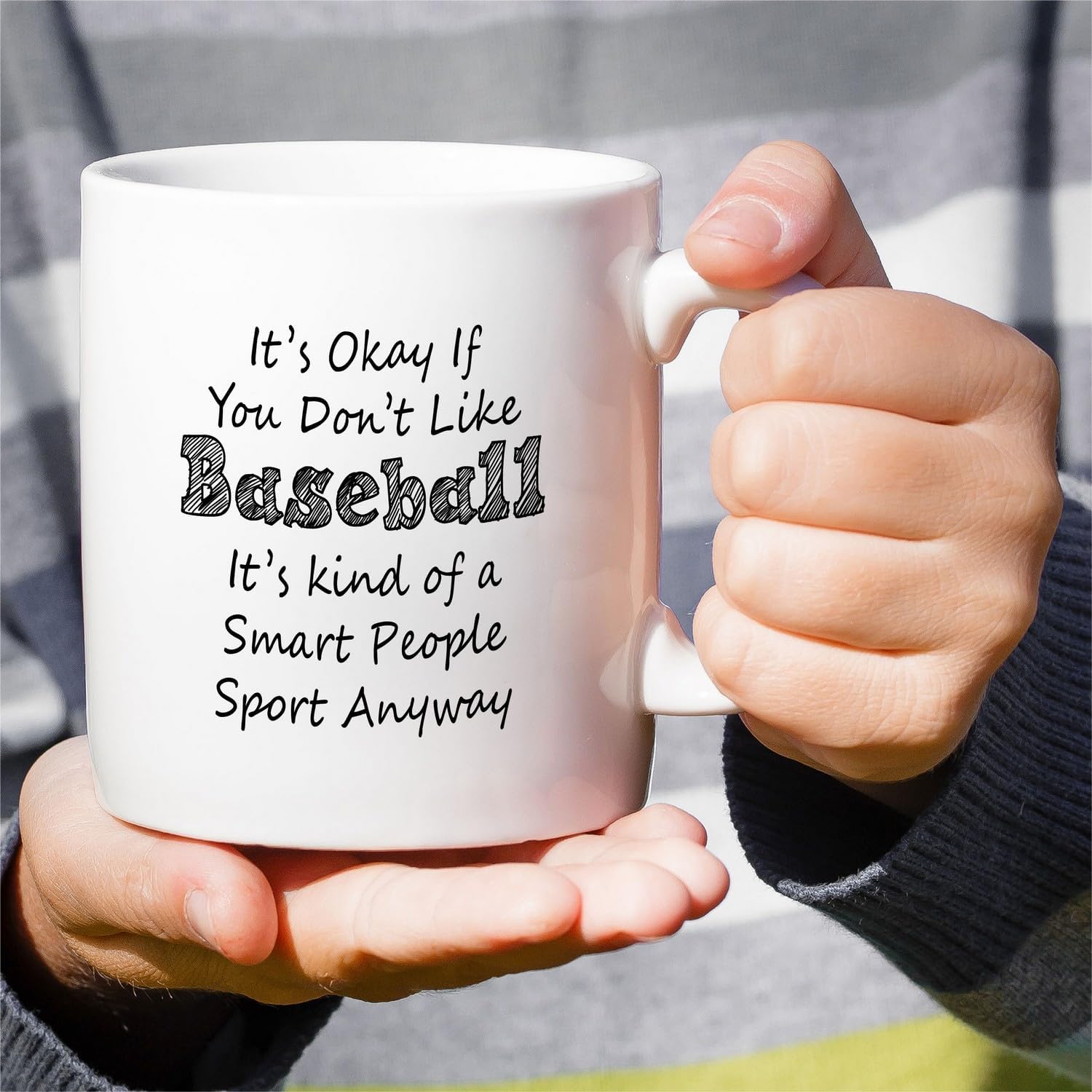Retreez Funny Baseball Player Mug Gift Smart People Sport Baseball Fan Coach 11 Oz Ceramic Coffee Mugs - Thank-you Sarcastic Motivational Inspirational birthday gift for him friend coworker dad son - Image 4
