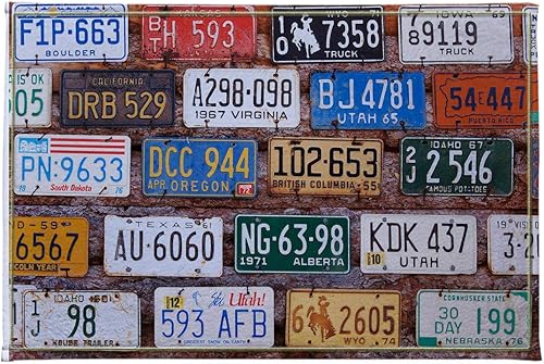 Tapete de baño de placas de automóvil americano antiguo, tapete de baño rural de ladrillo de Utah, tapete de baño de espuma viscoelástica suave,