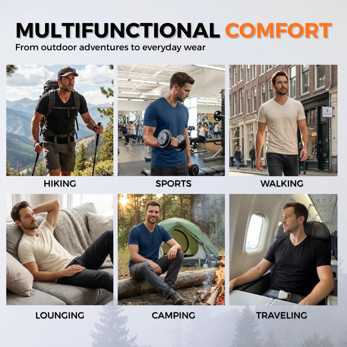 menique Camiseta de manga corta para hombre, 100 % merino, camiseta térmica ligera para hombre, capa base, transpirable, cuello redondo, para viajes al aire libre y senderismo