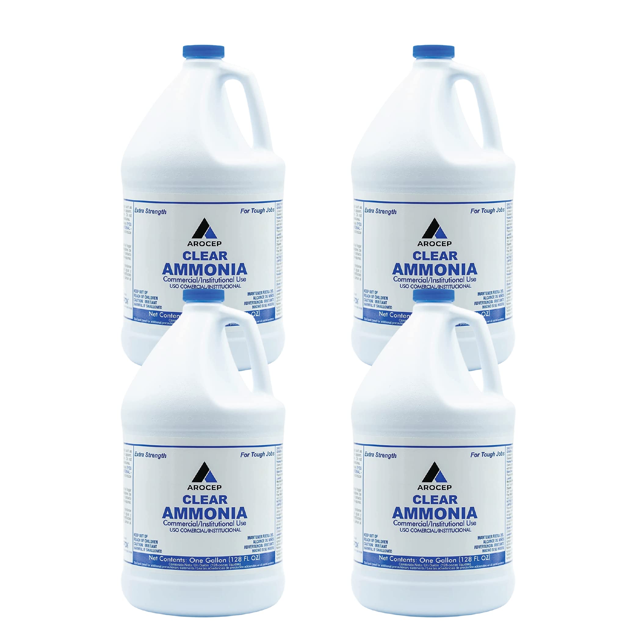 Clear Ammonia Cleaner Liquid, 4 Gallon, Multipurpose, Multi-Surface Cleaning Solution Removes Grease, Hard Water Stains, and Odors, Kitchen and Bathroom Use