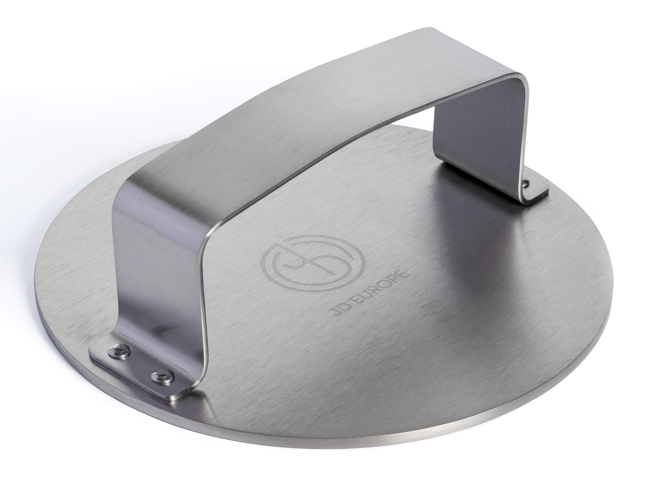 JD Europe 7 Inch Stainless Steel Round Shape 900g Weight Flat Bottom Smashed Burger Meat Press