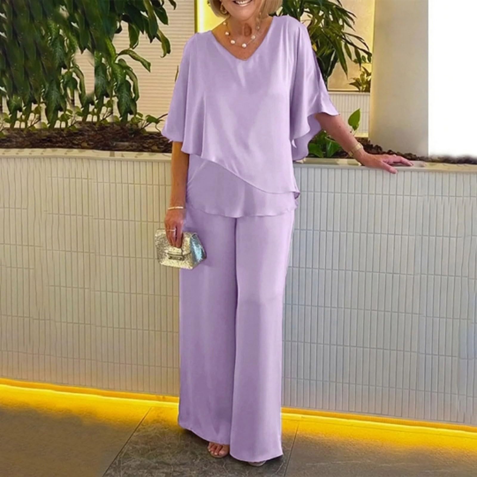 Générique Ensemble 2 pièces femme vêtement chic soirée blazer et short assorti mode élégant moderne pour cocktail fête bureau été A108