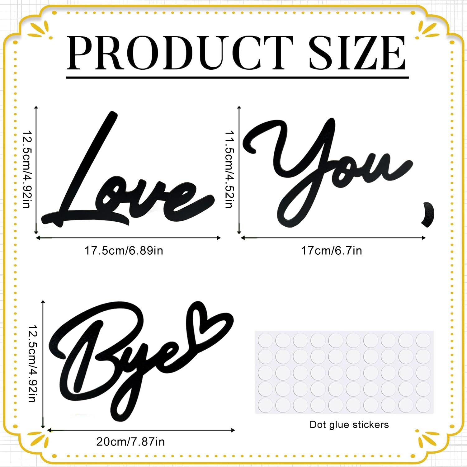 Tinoaly Love You Bye Wooden Wall Sign, Modern Home Decor...