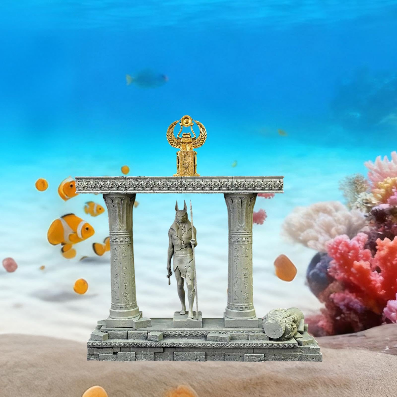 Statue d'aquarium, créative en résine, décoration d'aquarium, grotte de roche artificielle (style B)