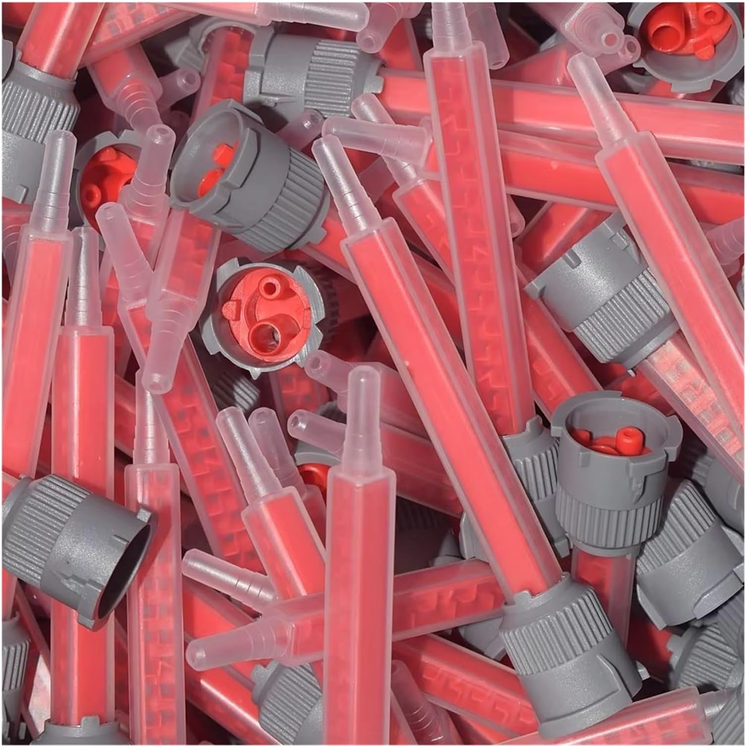 2000pcs 10:1 AB Glue Mixed Tube Static Mixing Nozzles Epoxy Resin Adhesive Applicator Static Mixer 90mm Squares Mixing Nozzle Set