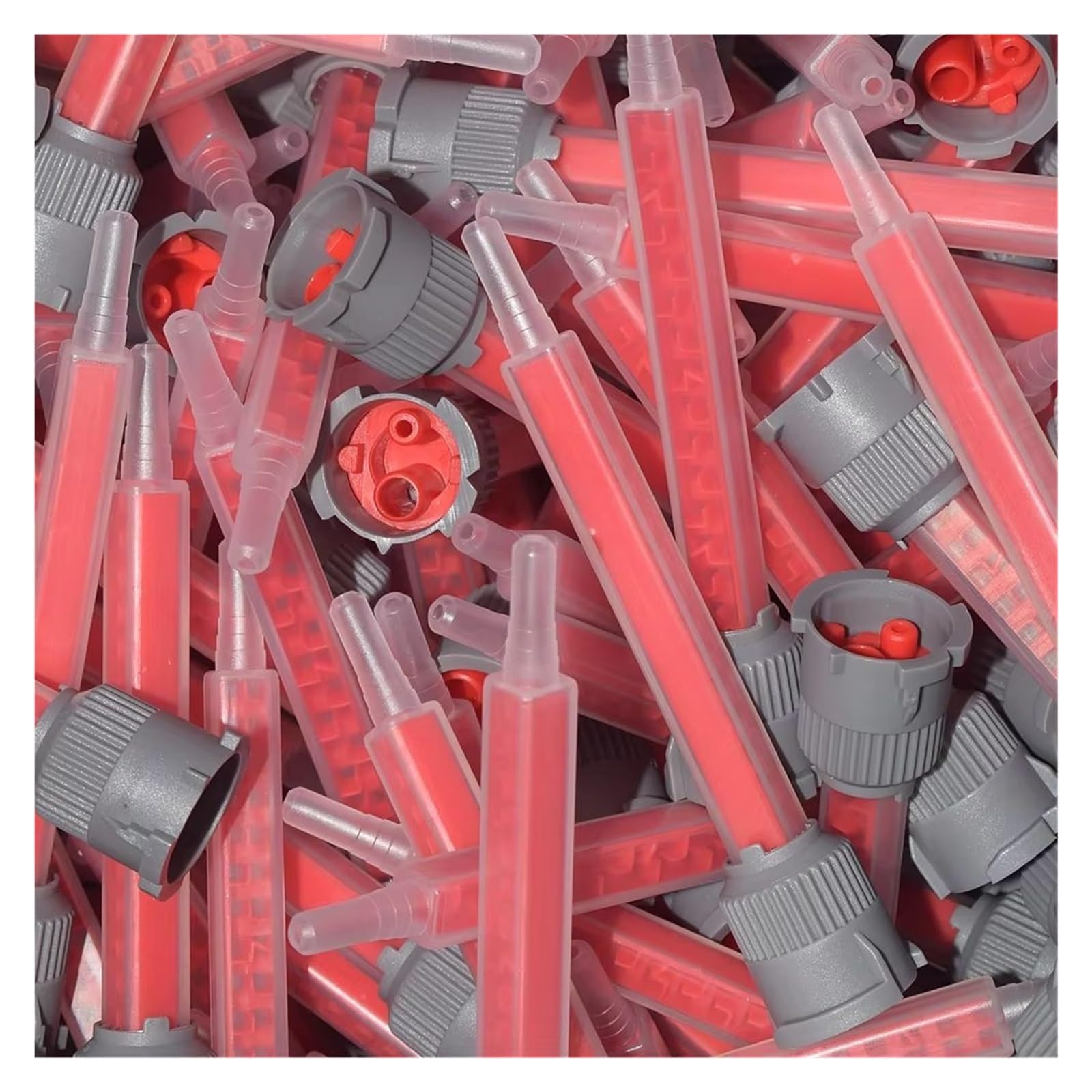 2000pcs 10:1 AB Glue Mixed Tube Static Mixing Nozzles Epoxy Resin Adhesive Applicator Static Mixer 90mm Squares Mixing Nozzle Set