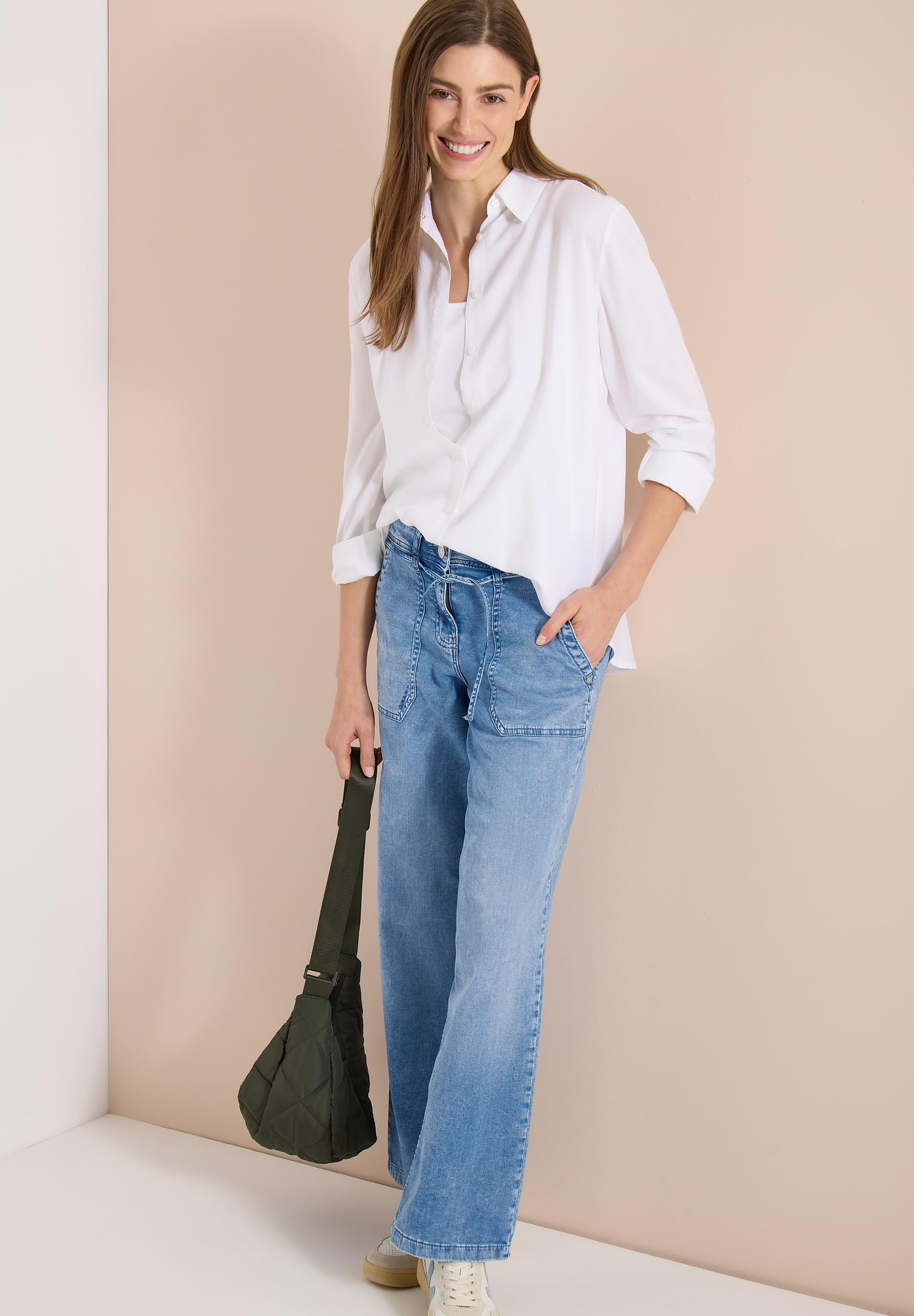 Cecil - 3818050, Pantaloni Flared Wide Leg Donna