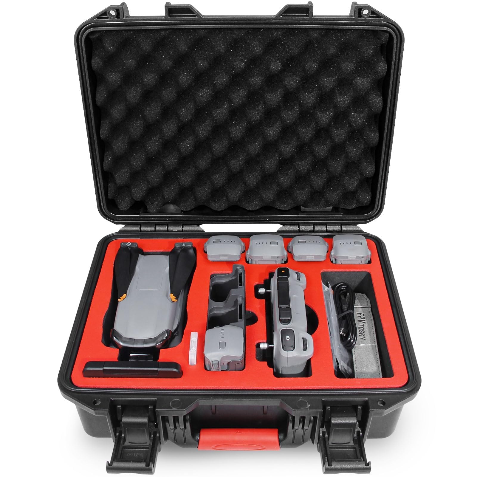 FPVtosky Valise Rigide pour DJI Air 3 Drone/ Fly More Combo Accessories, étui de Transport Rigide étanche pour DJI Air 3, Compatible avec DJI RC 2/RC-N2/RC Pro, jusqu'à 8 Batteries