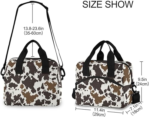 Miniatura 9 de Kcldeci Bolsa de almuerzo con diseño de rosas rojas y verdes para mujer, lonchera aislada, reutilizable, enfriadora, con correa ajustable para el