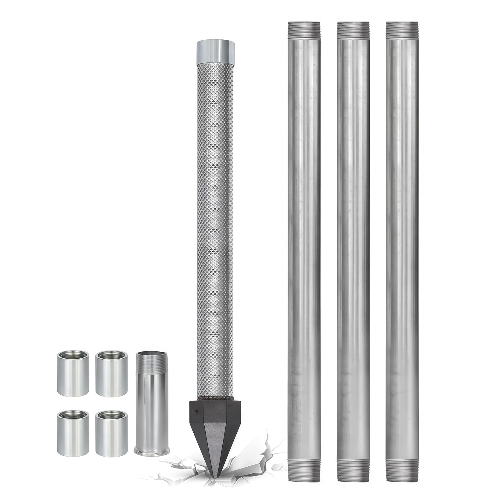 Bangbangji Multicolor Well Drive Point Kit, 1-1/4 Inch, For Shallow Wells 3+1Kit-4M