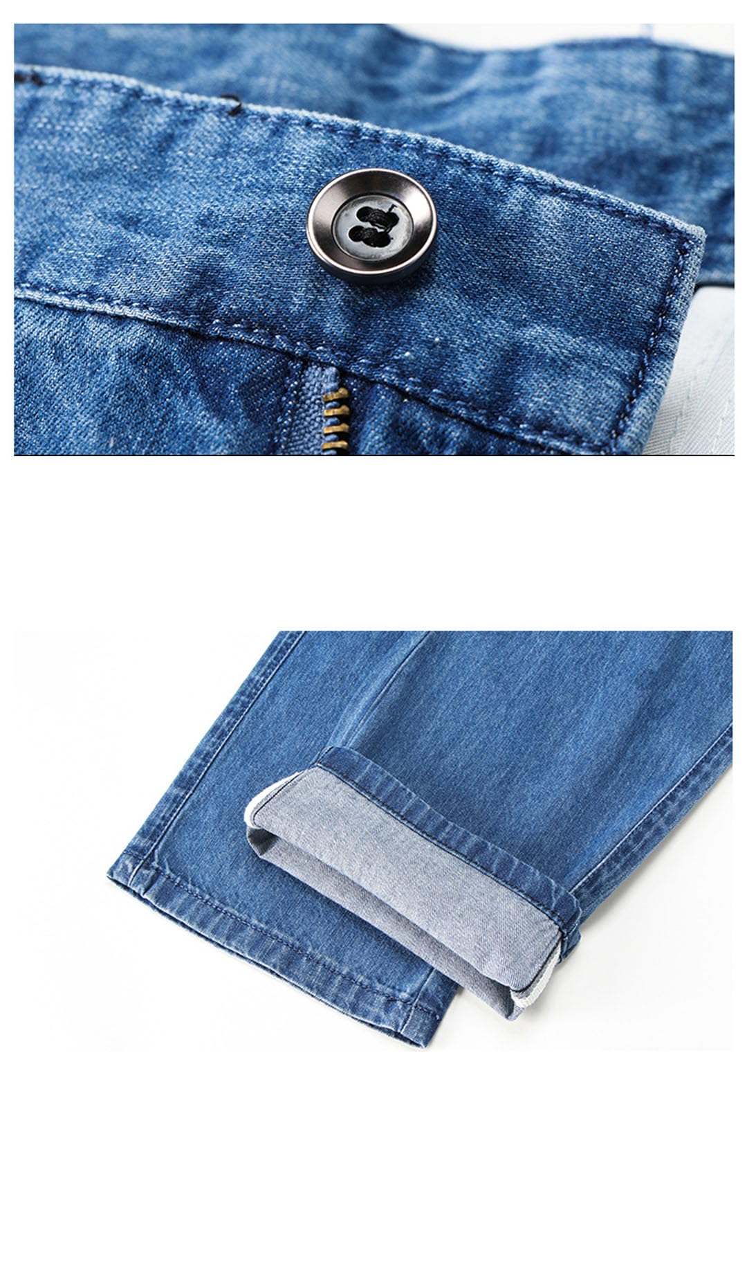 Vogrtcc Jeans da Uomo Business Casual Stretch Jean Pantaloni
