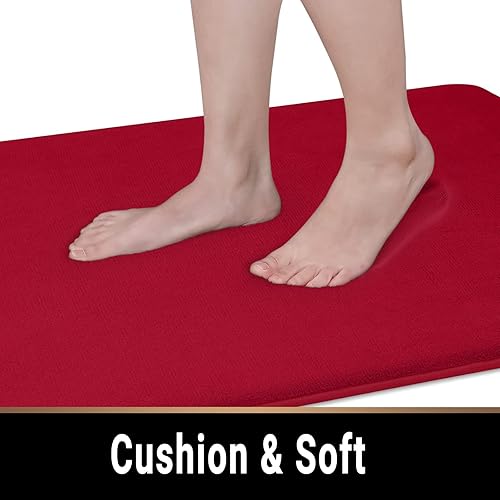 Miniatura 3 de MAYSHINE - Alfombra de baño de espuma viscoelástica, antideslizante, absorbente, de secado rápido, lujosa y suave