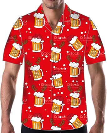 Santa Claus Christmas Aloha Hawaiian Shirt For Men Women - Clothing