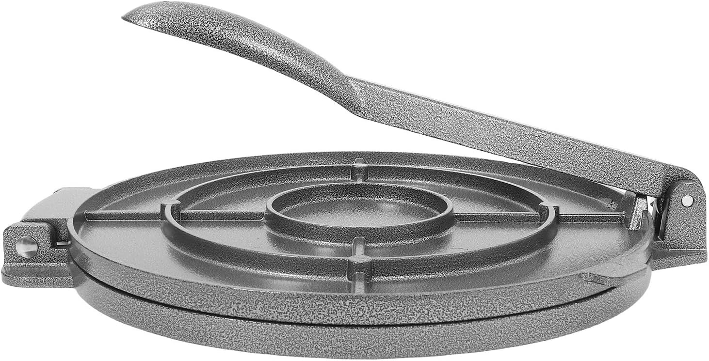 POPETPOP Aluminum Alloy Tortilla Press Machine for Making Small Corn Tortillas and Empanadas with Non-stick Surface and Ergonomic Design, round Shape for Daily Breakfast Prep and Homemade