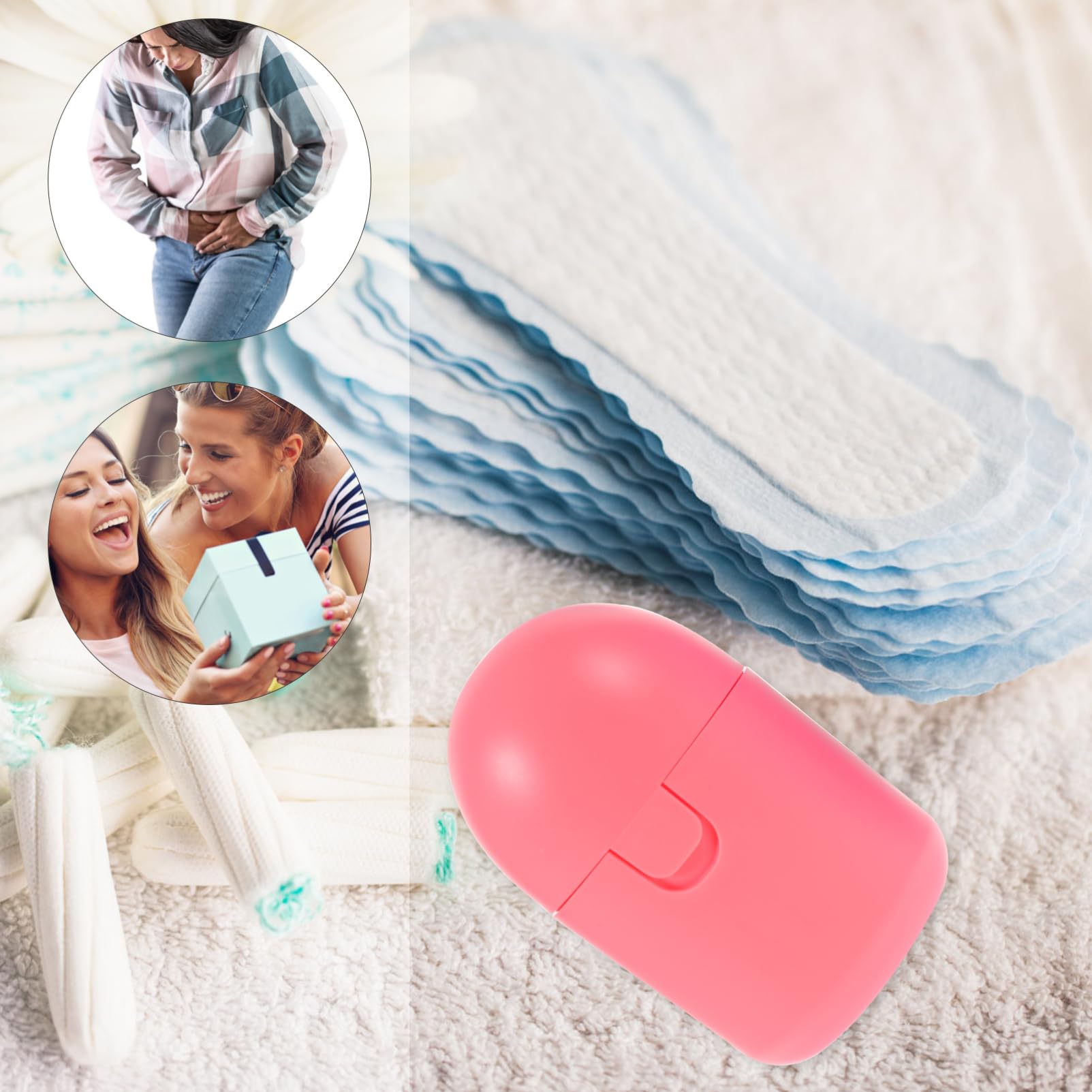 Gogogmee 2sets Organizer Cleaner Women's Supply Box Portable Steamer Period Holder Microwave Cleaner 2pcs*2