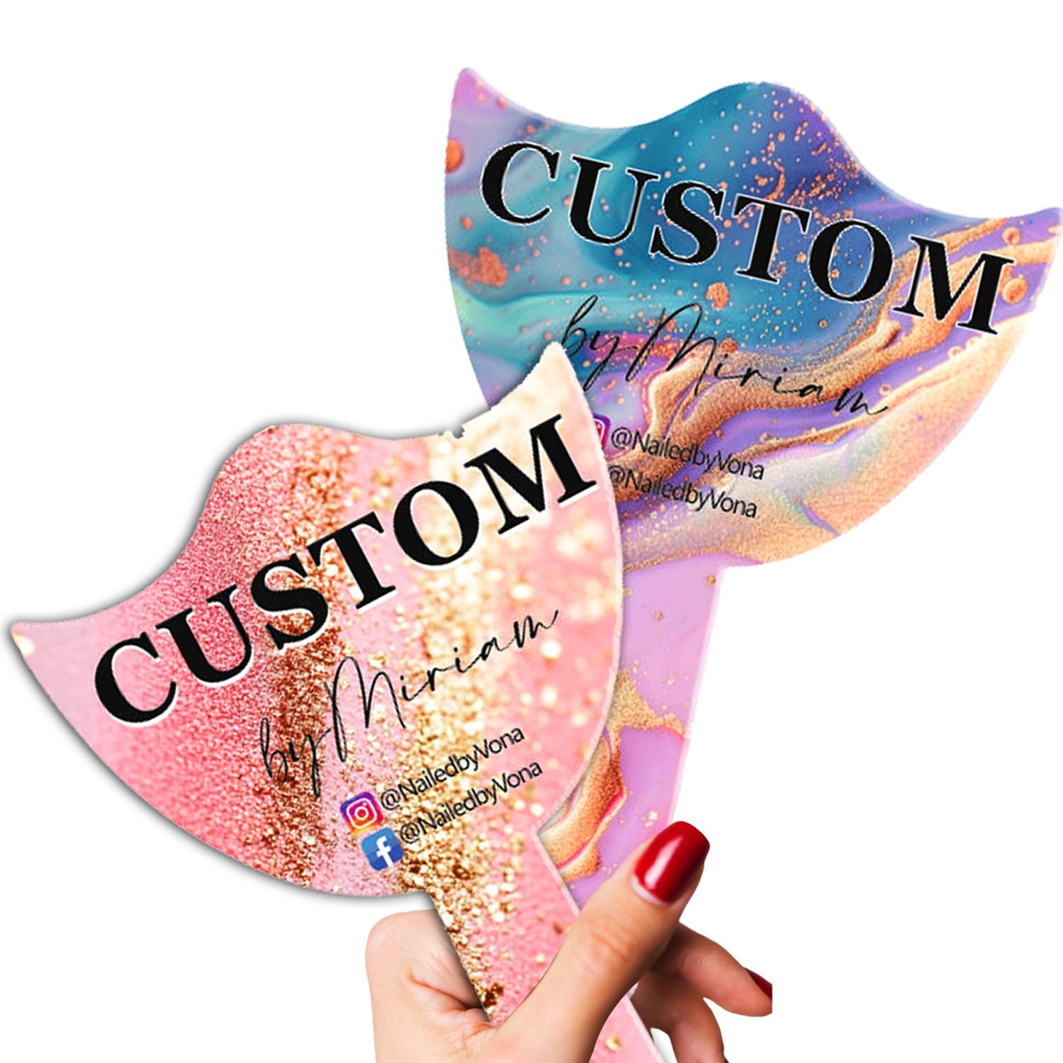 MINXLTD Custom Eyelash Photo Prop, Personalised Acrylic Lash Mirror Handheld Mirror For Social Media Prop, Custom Esthetician Gifts For Lash Techs Lash Studio Decor