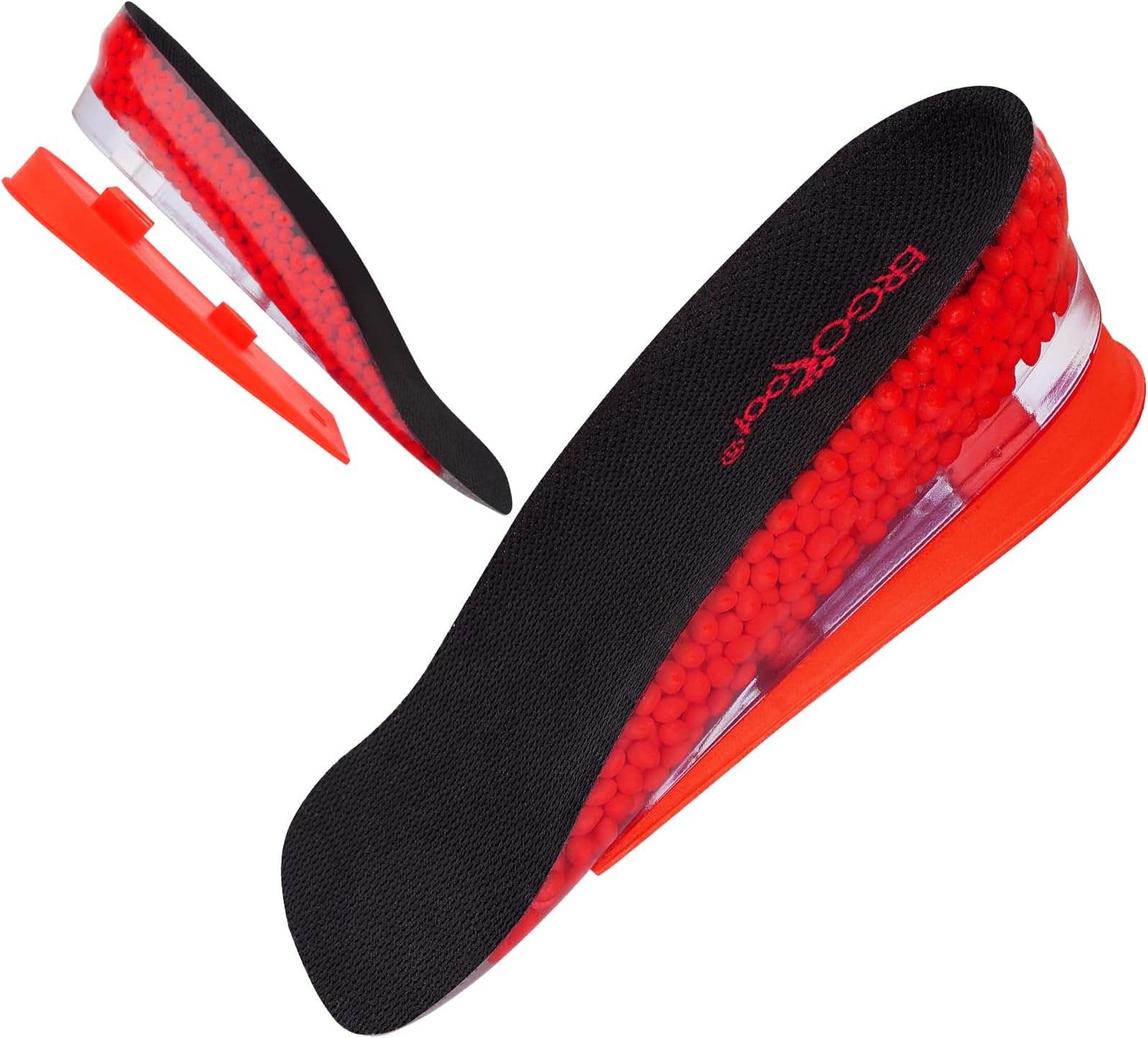 ERGOfoot Height Increase Insoles for Men Women, Adjustable Heel Lifts Up to 1.8 Inches, 3/4 Length Heel Cushion Inserts, All-Day Shock Absorption and Cushioning