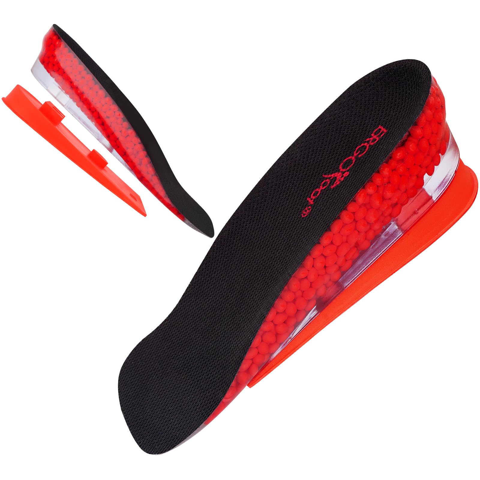 ERGOfoot Height Increase Insoles for Men Women, Adjustable Heel Lifts Up to 1.8 Inches, 3/4 Length Heel Cushion Inserts, All-Day Shock Absorption and Cushioning