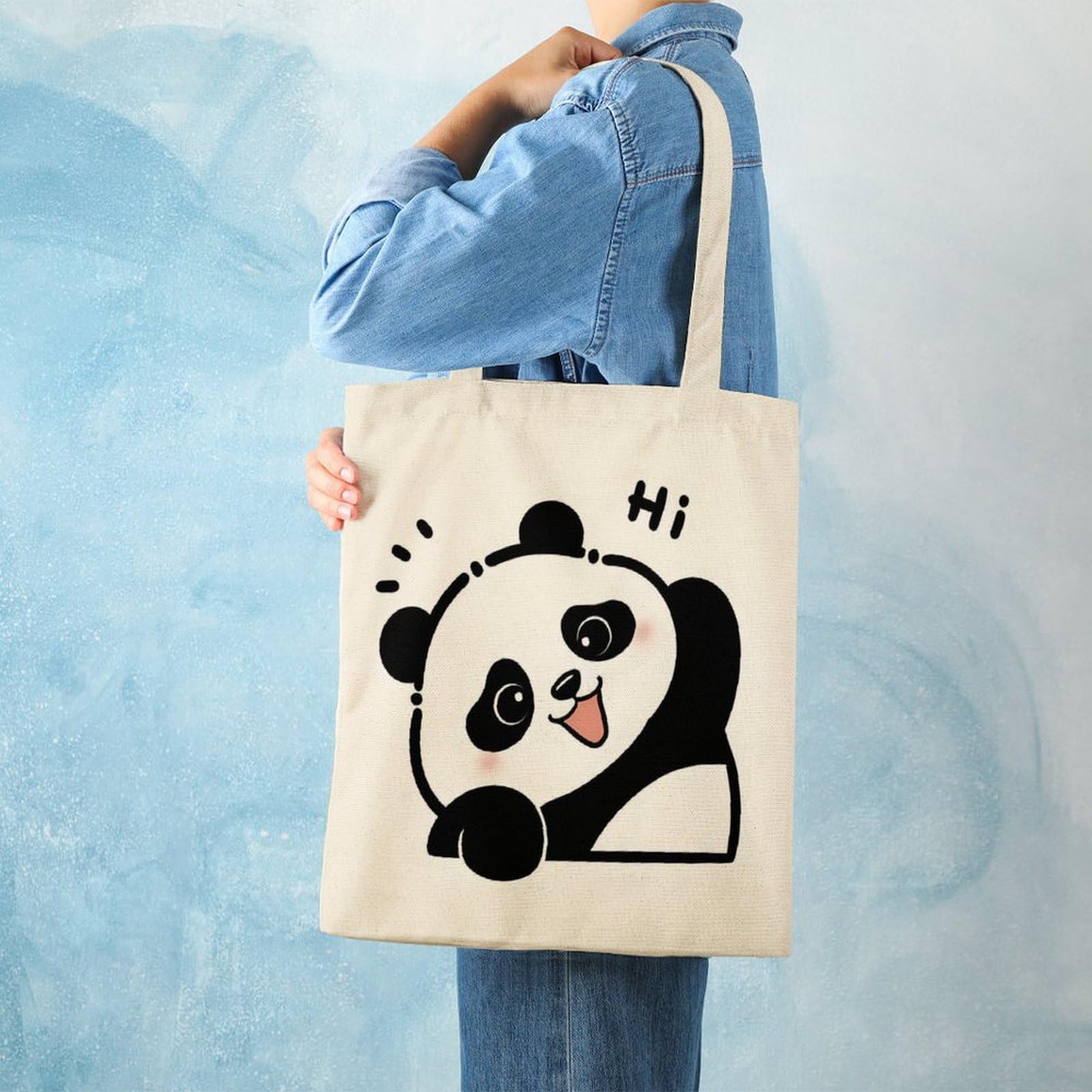 Amazon.co.jp: Panda Panda Head Lucky Panda Cute Panda Tote Bag