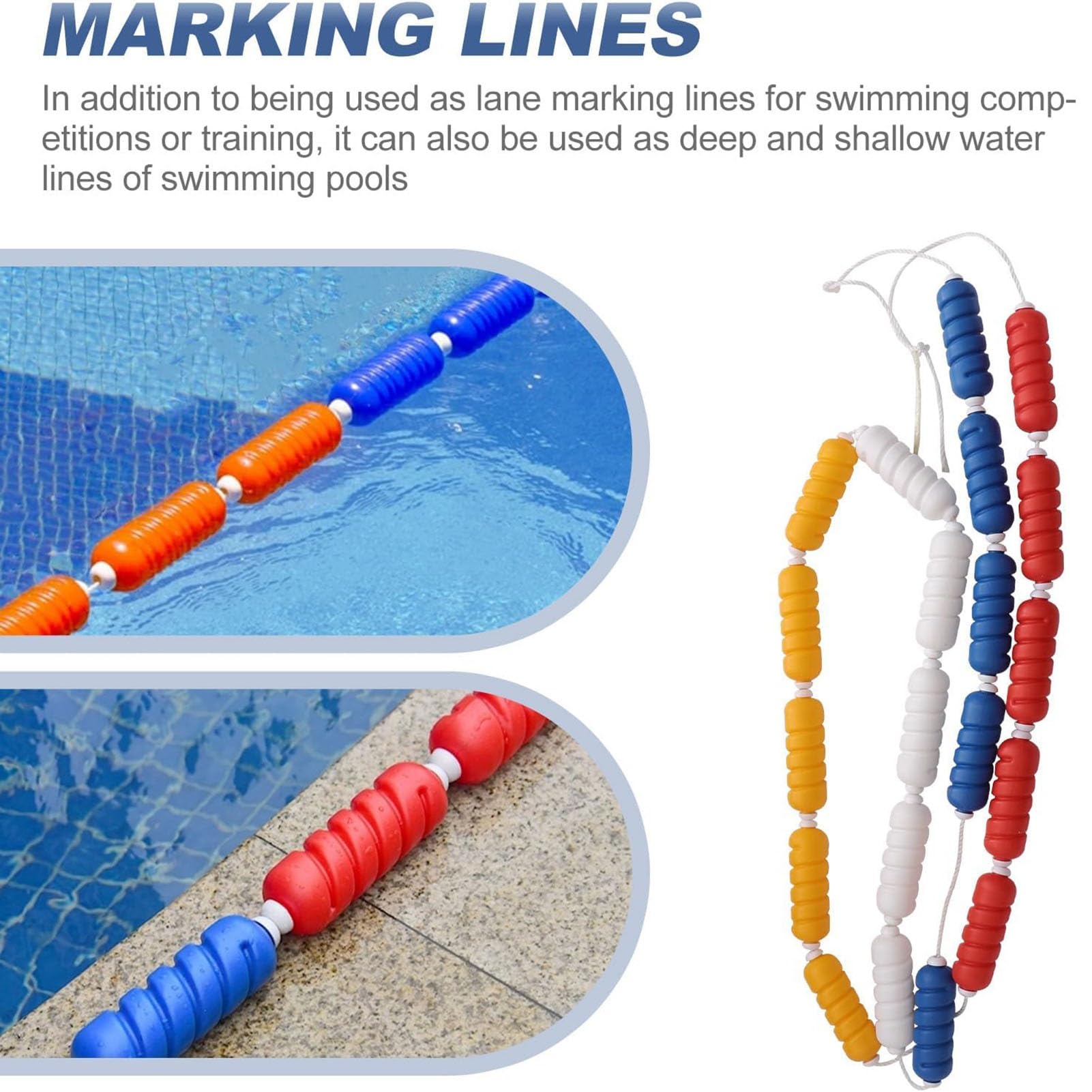 Barrière de sécurité pour piscine, design flottant réglable, durable et facile à installer pour une utilisation en intérieur/extérieur, haute visibilité pour plus de sécurité