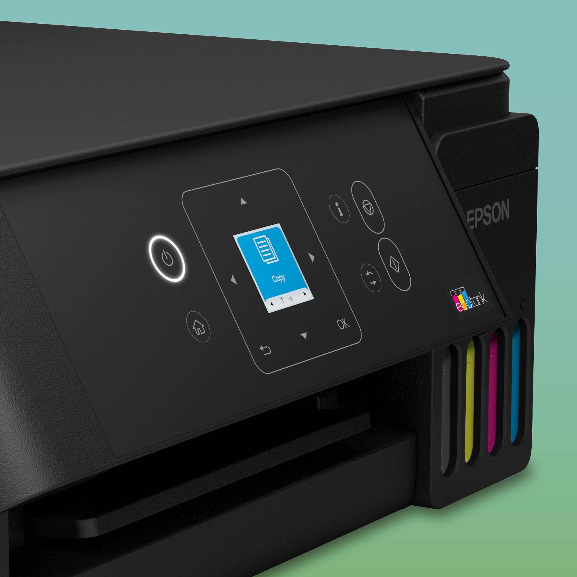 Epson EcoTank ET-2922 | Für vielbeschäftigte Haushalte | Wi-Fi | A4 | Drucken, Kopieren, Scannen | LC-Display | AirPrint-kompatibel | Kompakt | Enthält bis zu 3 Jahre Tinte