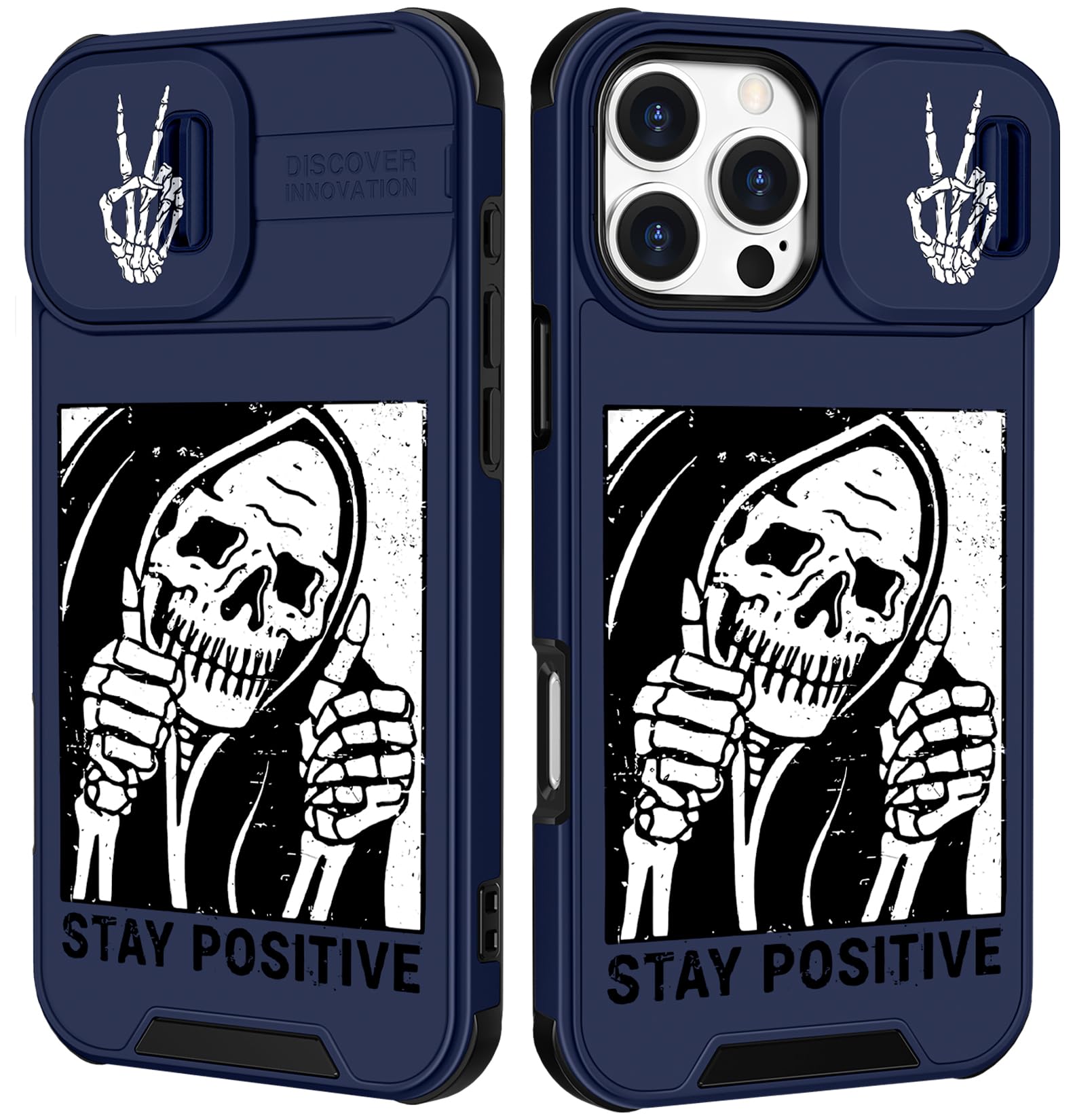 Funermei for iPhone 16 Pro Max Case - Women Girls Cute Phone Cover Girly Pretty Aesthetic Skull Unique Design with Camera Cover Funda for Apple for iPhone 16 Pro Max
