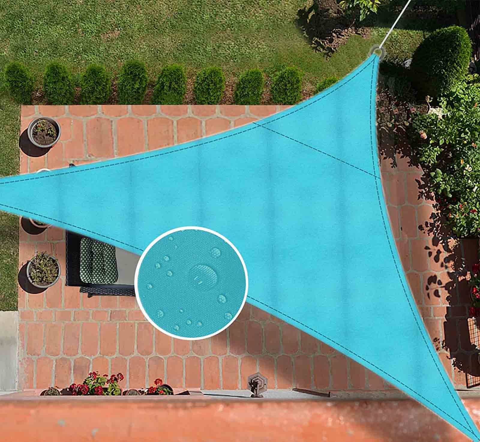 GJZQDKX Waterproof Triangle Sun Shade Sail - 98% UV ProtectionPES Polyester Canopy for Garden Patio Deck - Outdoor Sunshade Awning Cover for Deck & Lawn