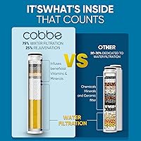 Vista 3 de Cobbe Cabezal de ducha filtrado con portátil, cabezal de ducha de alta presión con 6 modos de pulverización con filtros, suavizador de agua filtra