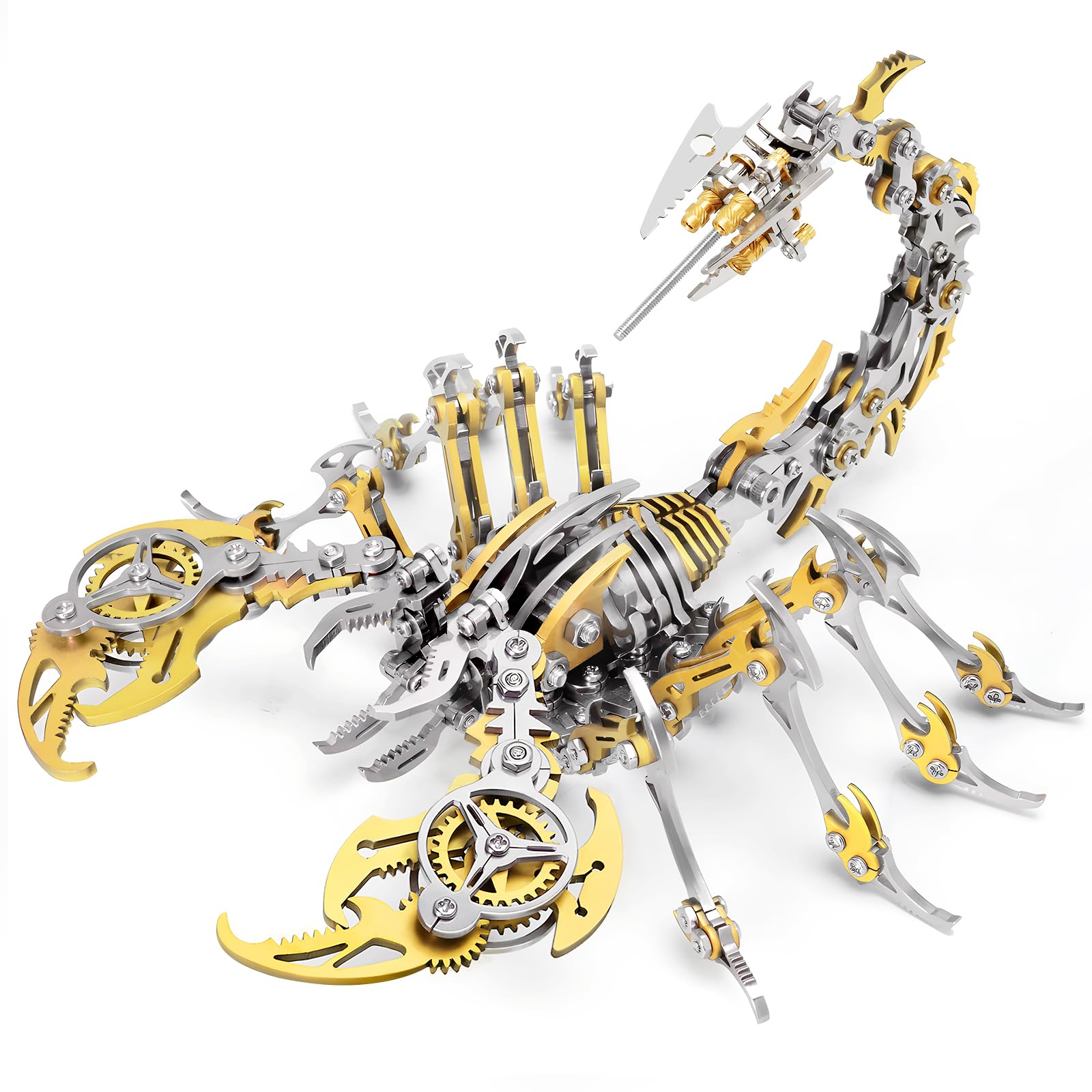 Kits de Puzzles 3D Metal Scorpion pour Adultes Adolescents Modèles d'assemblage mécanique Construire idéal pour Les Cadeaux et Les décorations, 454 PCS(Or)
