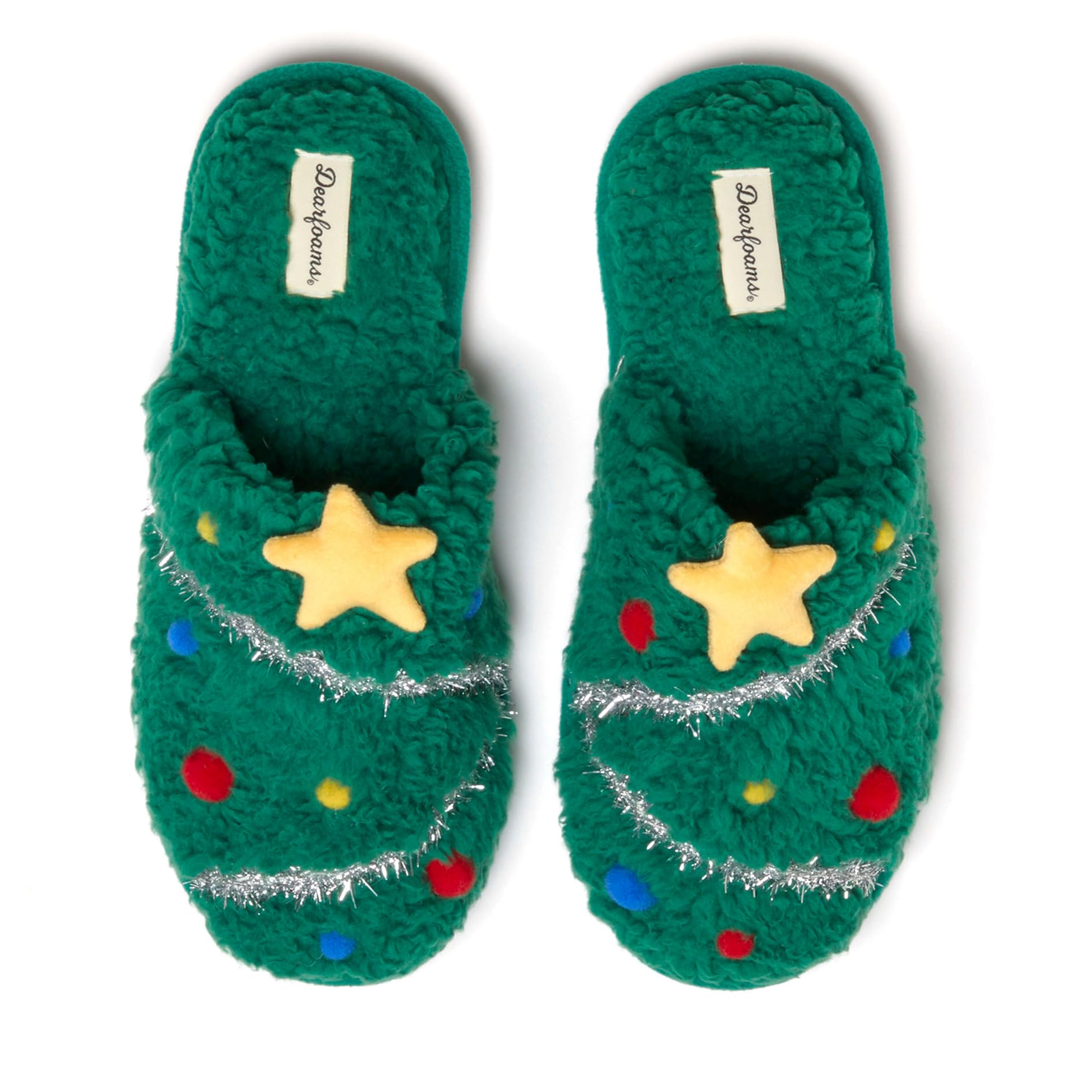 Dearfoams Womens Ugly Sweater Closed Toe Scuff Slipper