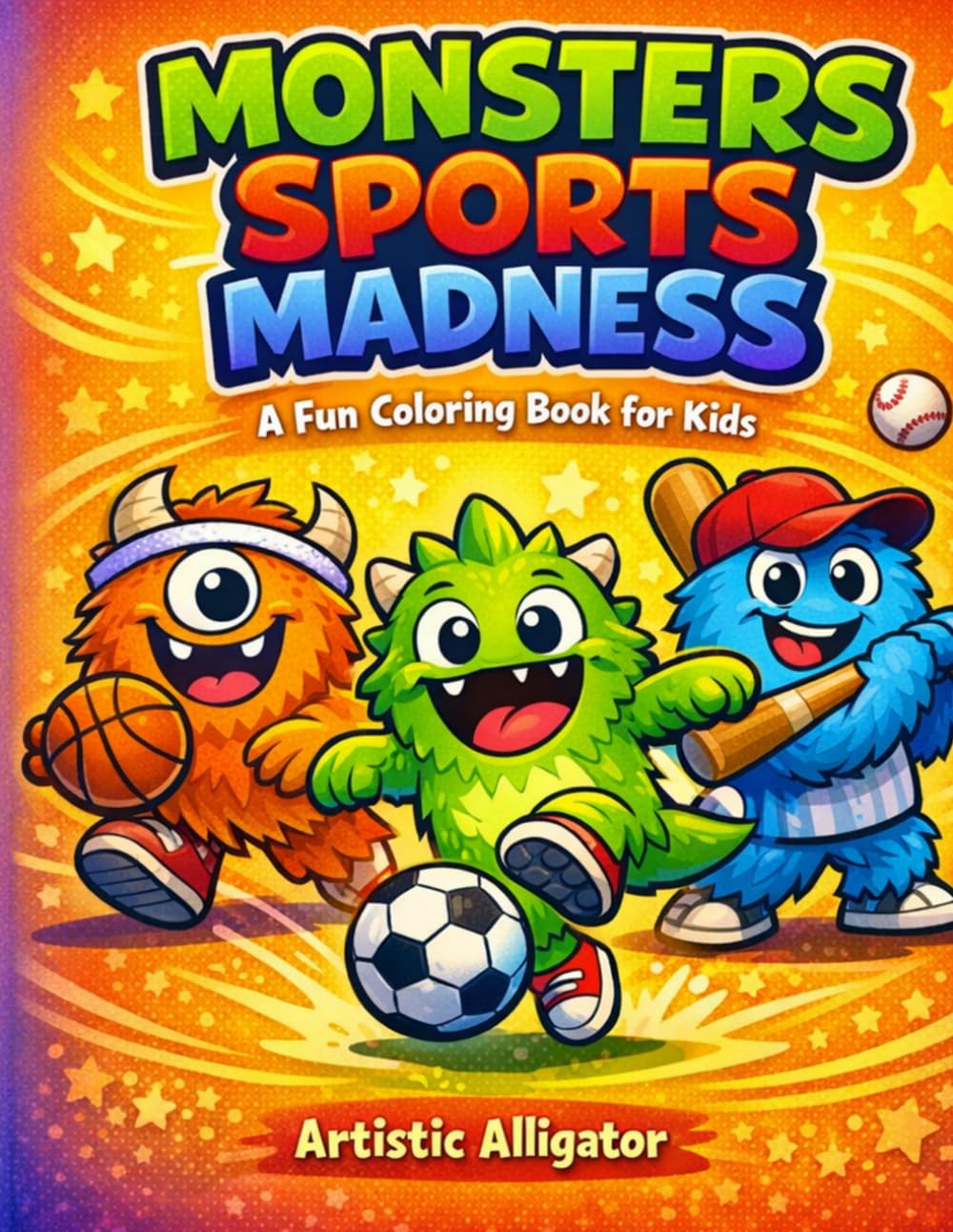 Monsters Sports Madness. Super Fun Coloring Book for Kids Ages 3–8: Fun & Silly Athletic Monsters Coloring Pages | Soccer, Basketball, Winter Sports & More