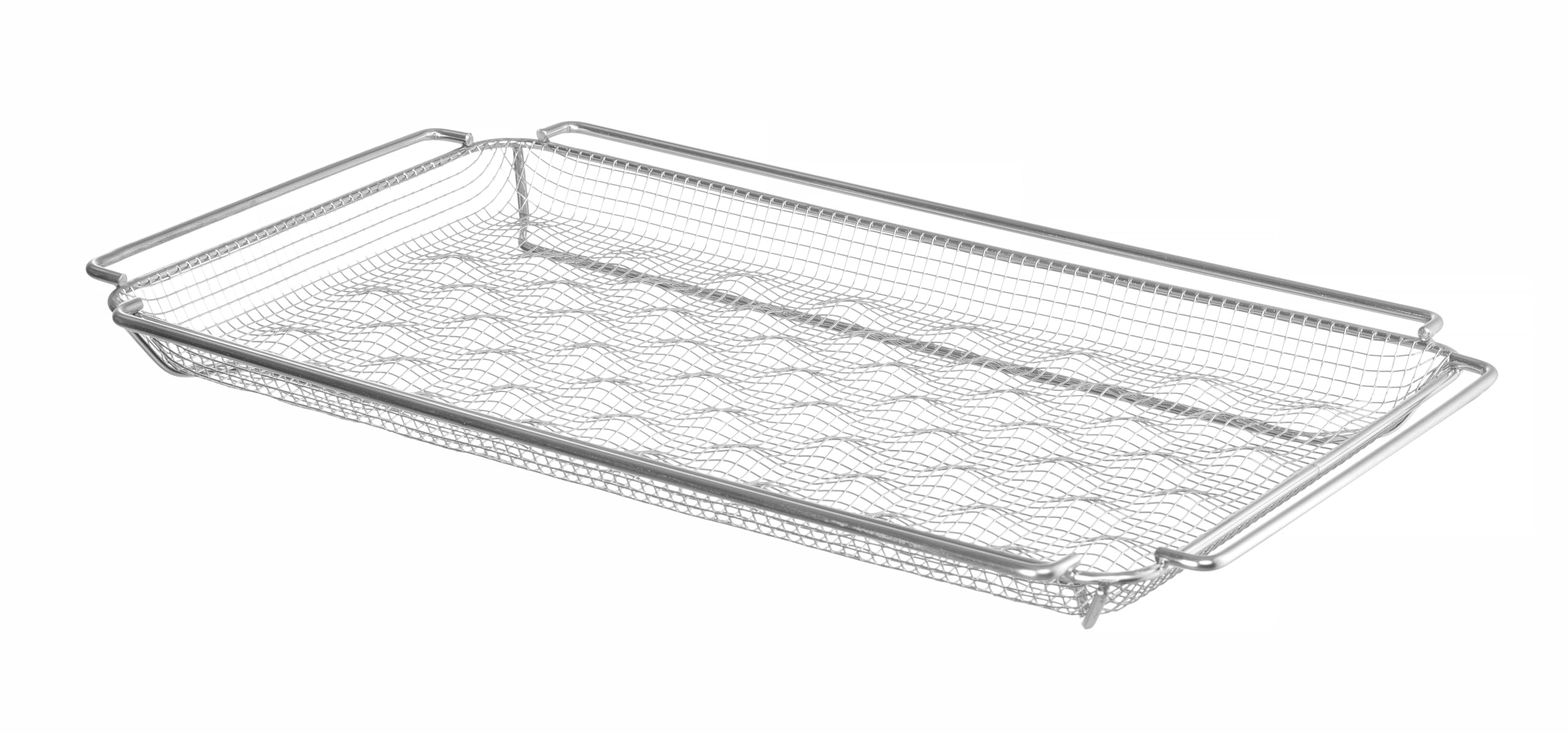 HENDI Cesta de asar para patatas fritas, GN1/1, CONVECTOMAT, para hornos, fondo ondulado, resiste hasta 200°C, bandeja para horno, cesta para freír, 530x325x(H)40mm, acero inoxidable