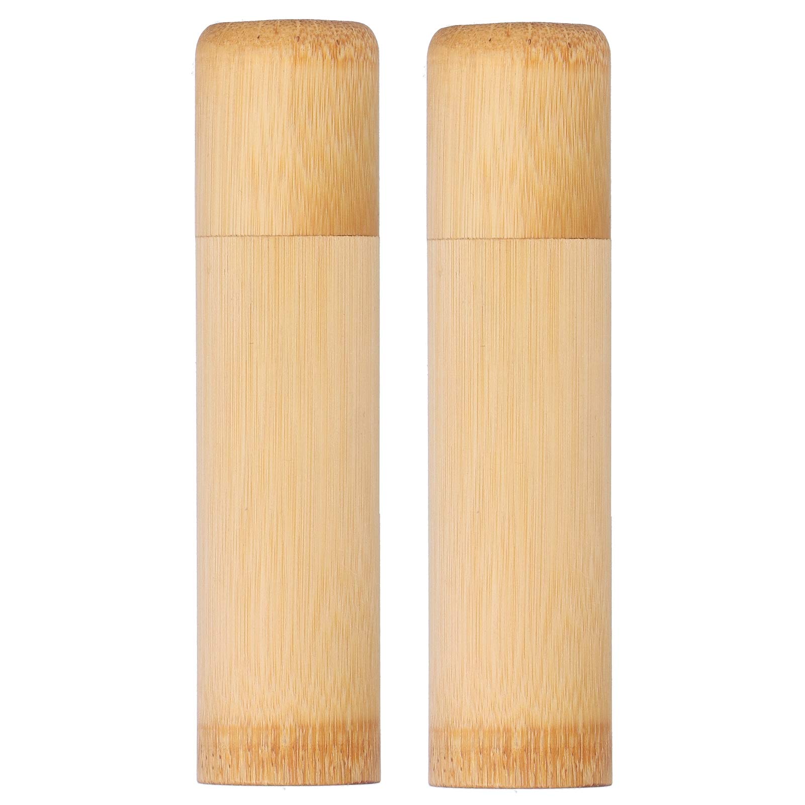 Omabeta 2pcs Eco-Friendly Tube Portable Tea Storage Cylinder Mini Round Storage Jar with a Lid for Storing Tea Coffee Beans Various 2.5 x 12cm