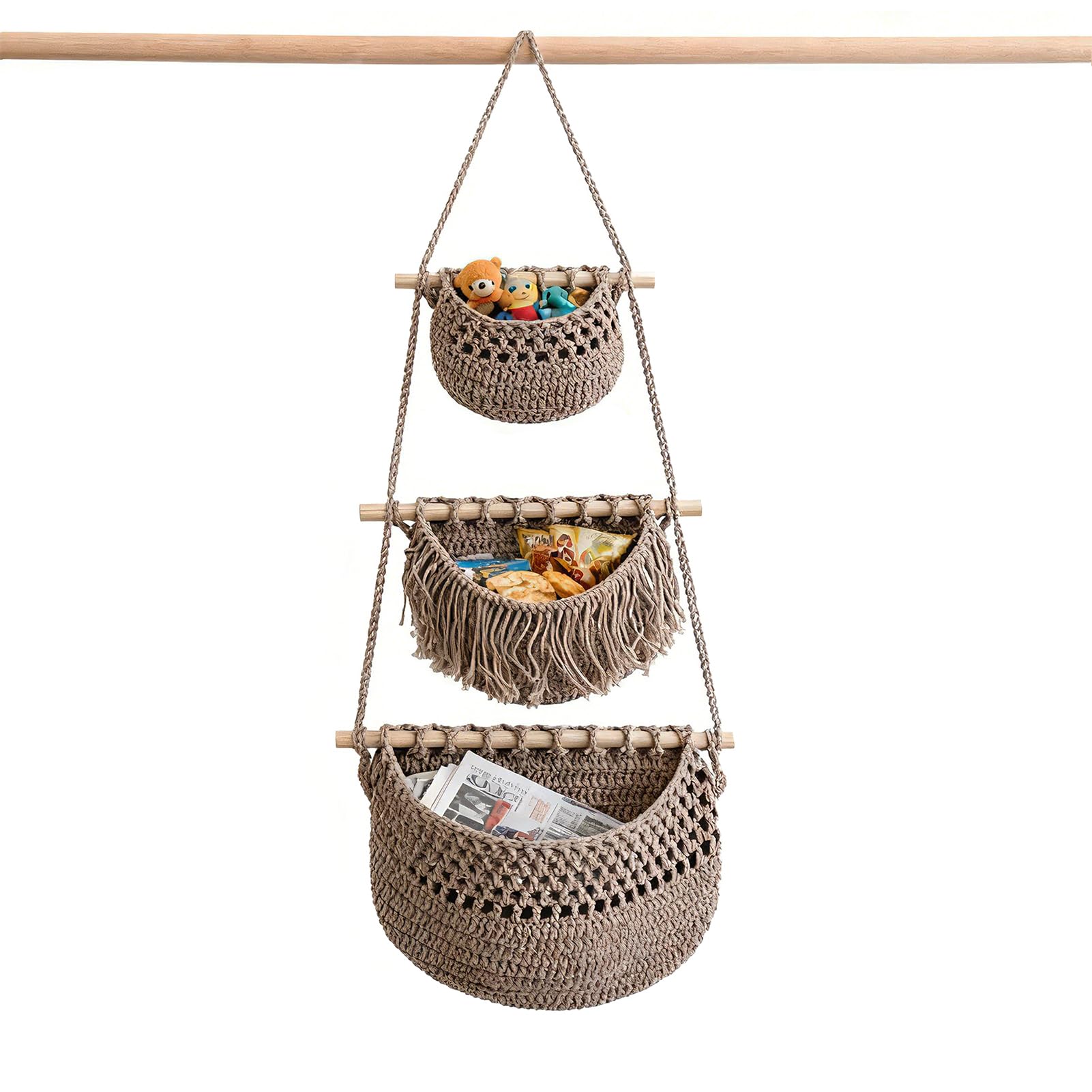 Hängender Organizer Wand Hängetasche, Hängeorganizer Aufbewahrungstasche Hängeorganizer Tür Für Kinderzimmer Home Office Bad Diele (Khaki)