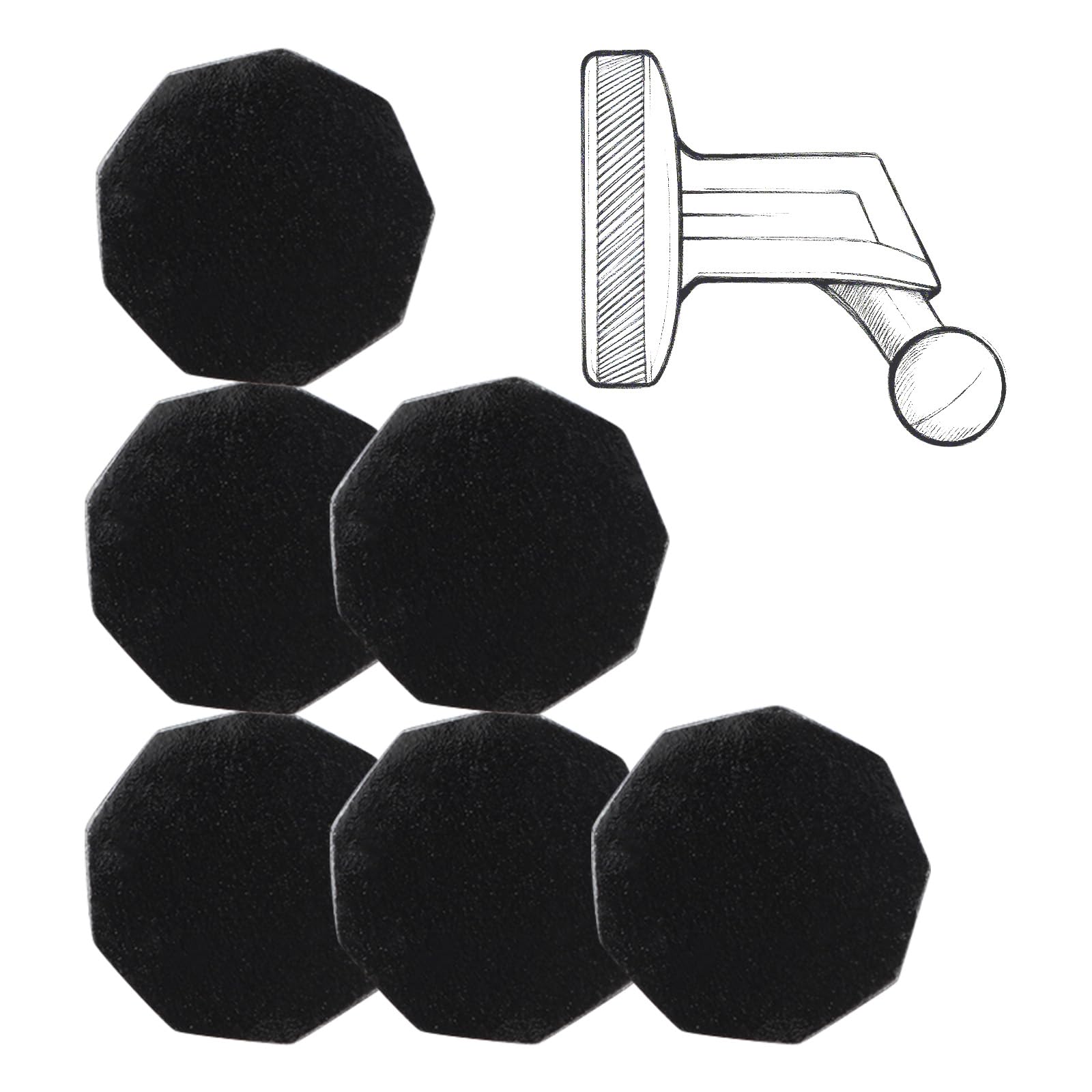 6pcs Métal Adhésif pour Caméra Embarquée pour Support Magnétique Discret, Adhésif Pare-Brise Compatible avec Les modèles 45/46/47/55/56/57/65W/66W/67W/Tandem/Speak Plus