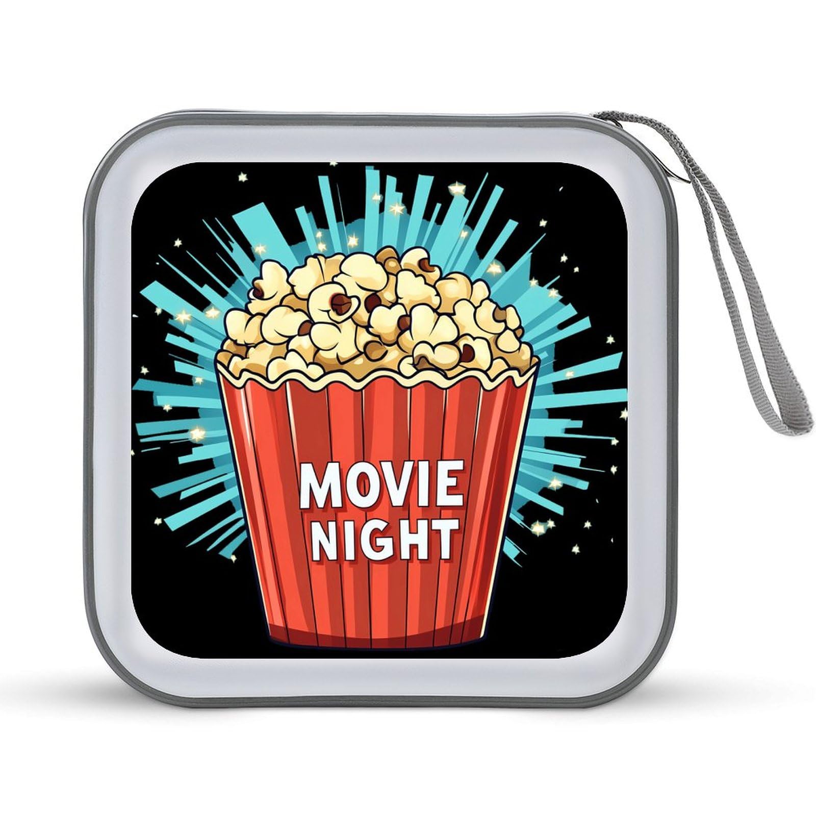 Cool Popcorn Cinema Snack CD Case Plastic DVD Case Holder Wallet Disc Storage Organizer for Car Travel