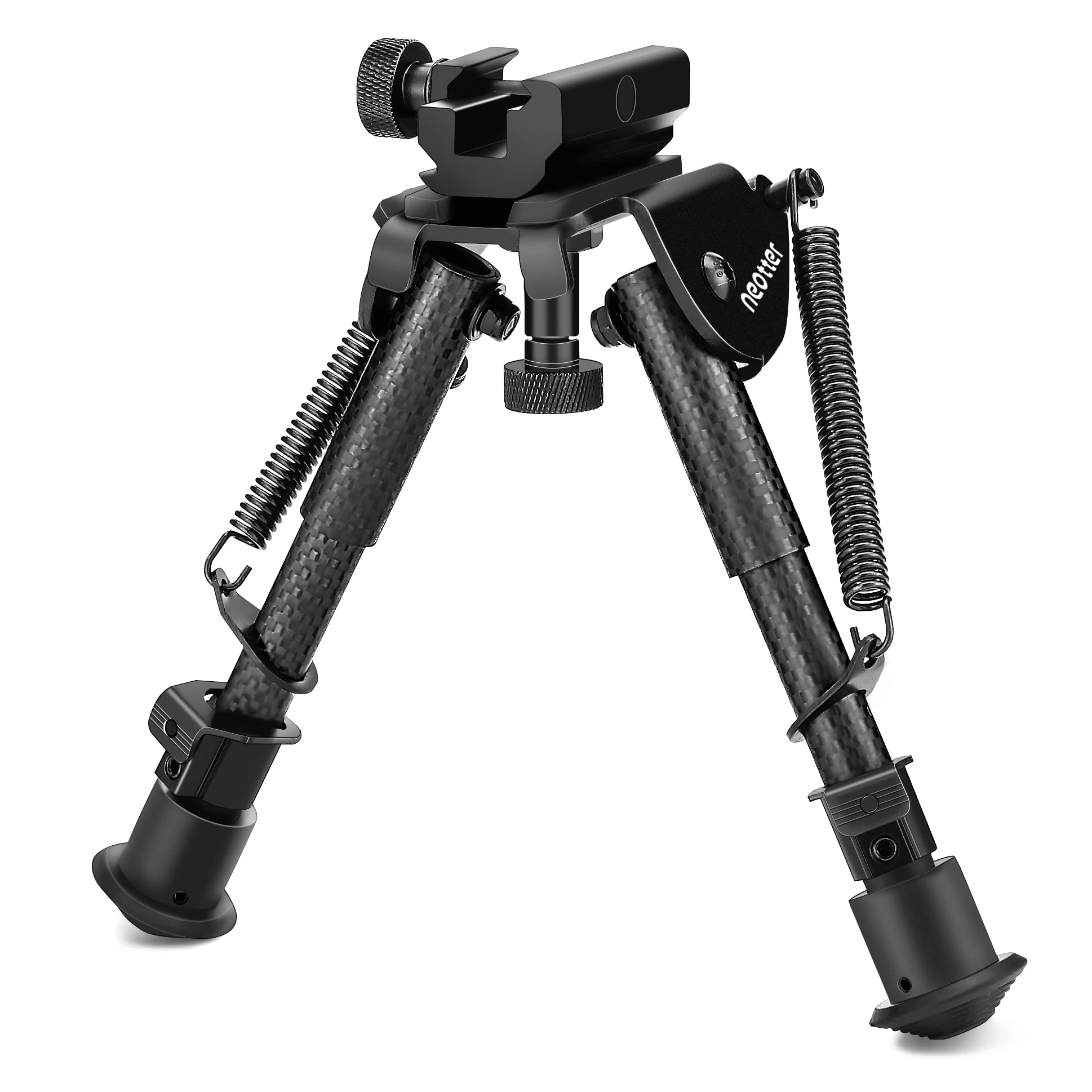 Carbon Fiber Bipod with 360 Degree Panning Rotation Swivel Picatinny/Weaver Mount, 6-9 Inches