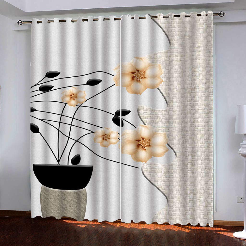 Rideau occultant floral 200x160 cm pour sublimer la décoration d'une chambre